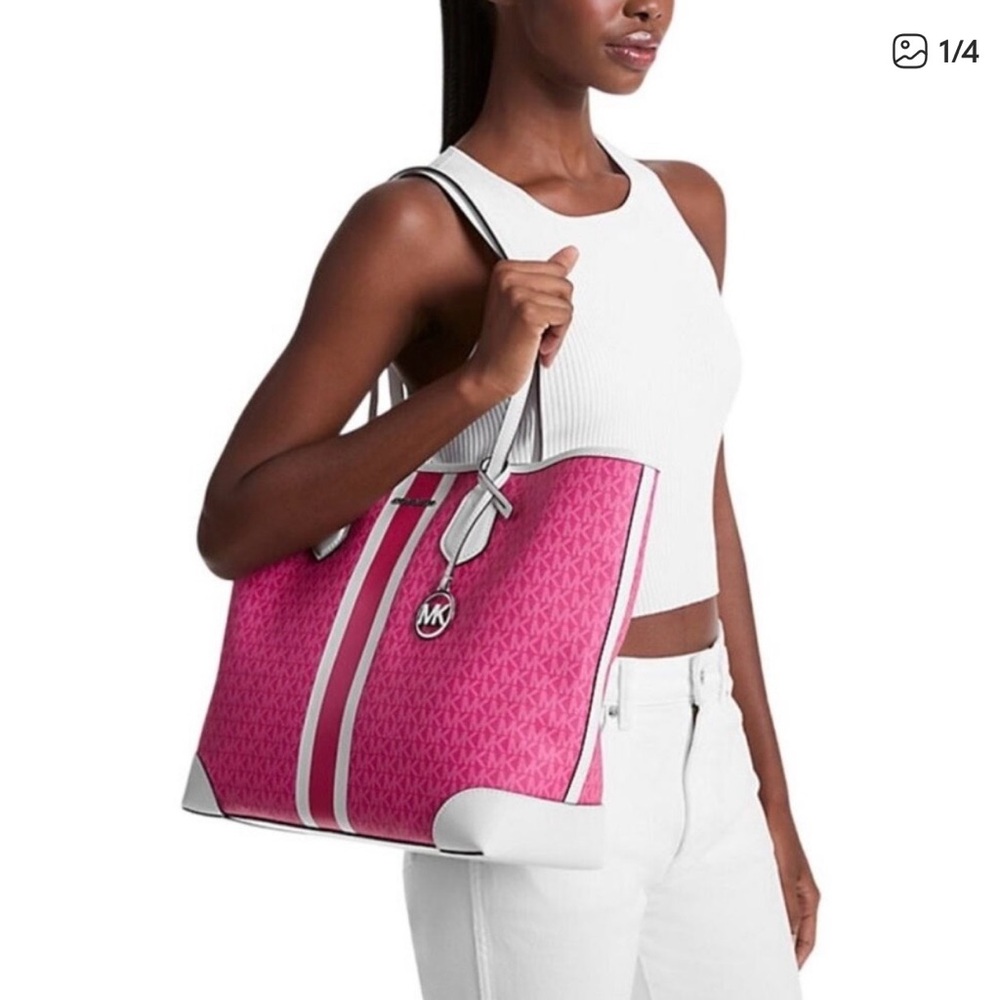 Michael Kors Eva Large Signature Tote Bag and wallet set